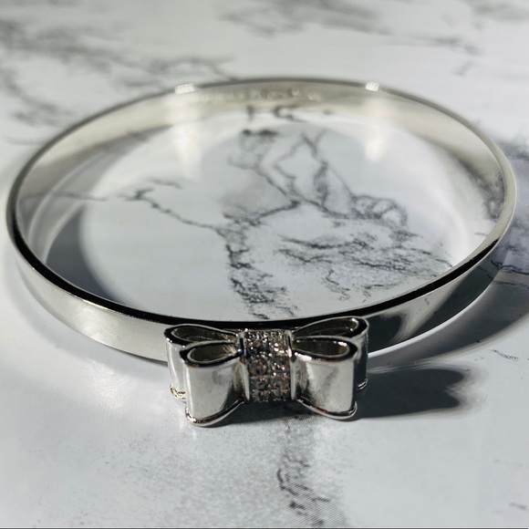 Kate Spade Silver Bangle/Bracelet with Bow - Picture 4 of 4